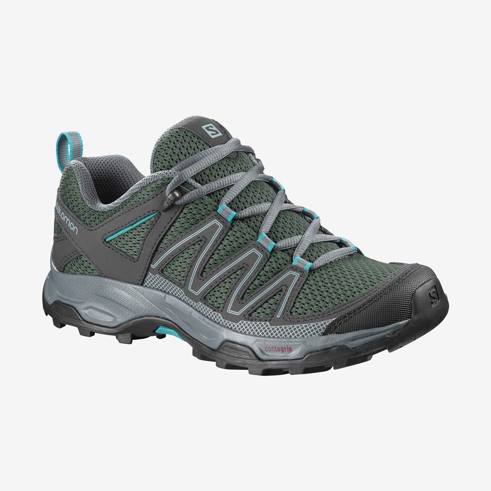 SALOMON PATHFINDER Philippines - Women's Hiking Shoes - Green | 960412-VGH